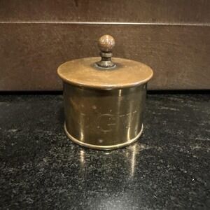 Vintage Brass Desktop Postage Stamp Roll Dispenser, Engraved JGW